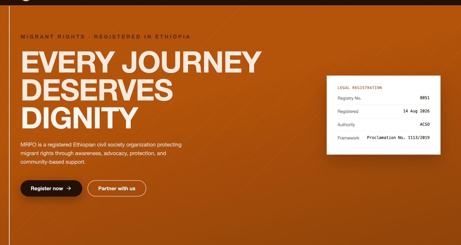 MRPO — Migrant Rights Protection Organization homepage